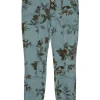 Anthropologie - Sage Green Floral Button Fly Skinny Cargo Pants Sz 25P