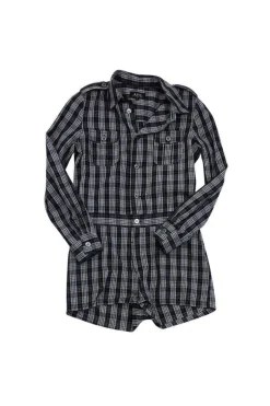 A.P.C. - Dark Green, Blue & White Plaid Romper Sz S