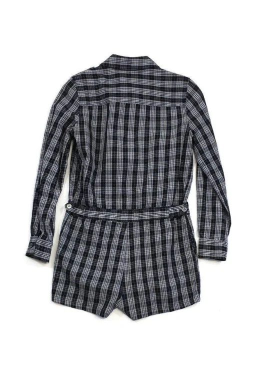 A.P.C. - Dark Green, Blue & White Plaid Romper Sz S