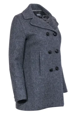 A.P.C. - Grey Wool Peacoat Sz 2