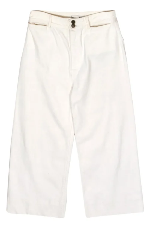 Apiece Apart - White High Waisted Wide Leg Jeans Sz 8