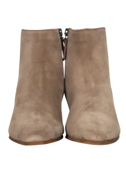 Aquatalia - Beige Suede Upper Short Boots Sz 9