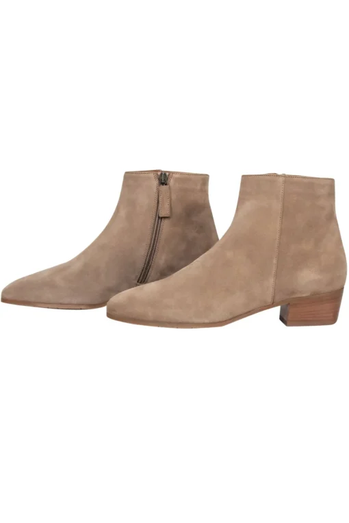 Aquatalia - Beige Suede Upper Short Boots Sz 9