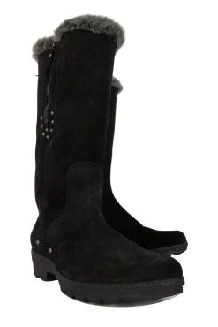 Aquatalia - Black Suede Faux Fur Boots Sz 9.5