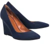 Aquatalia - Navy Textured Wedge Heels Sz 8
