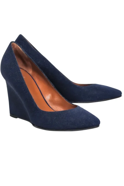 Aquatalia - Navy Textured Wedge Heels Sz 8