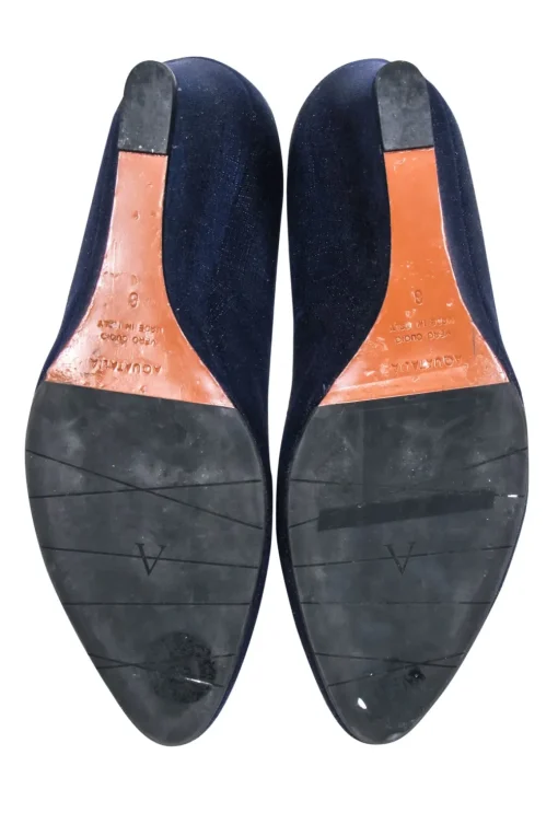 Aquatalia - Navy Textured Wedge Heels Sz 8