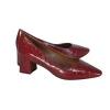 Aquatalia - Ruby Red Croc Embossed Leather Pumps Sz 9