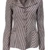 Armani Collezioni - Beige & Brown Checkered Three-Button Blazer Sz 8