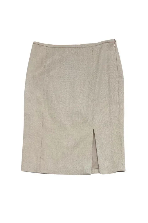 Armani Collezioni - Beige Wool Pencil Skirt Sz 4