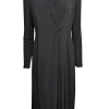Armani Collezioni - Black V-Neckline Long Sleeve Dress Sz 16