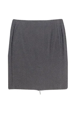 Armani Collezioni - Black & White Chevron Pencil Skirt Sz 8