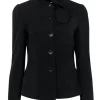Armani Collezioni - Black Wool Tie Neck Blazer Sz 6