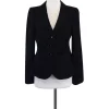 Armani Collezioni - Black Pinstripe Ruched Blazer Sz 6