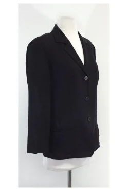 Armani Collezioni - Black Linen Blazer Sz 10