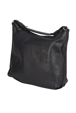 Armani Collezioni - Black Pebbled Leather Shoulder Bag