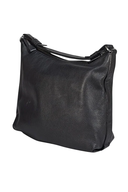 Armani Collezioni - Black Pebbled Leather Shoulder Bag