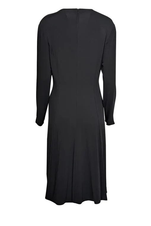 Armani Collezioni - Black V-Neckline Long Sleeve Dress Sz 16