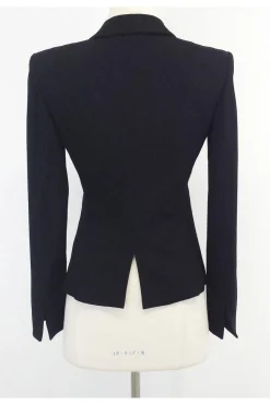 Armani Collezioni - Black Wool Blend Blazer Sz 2