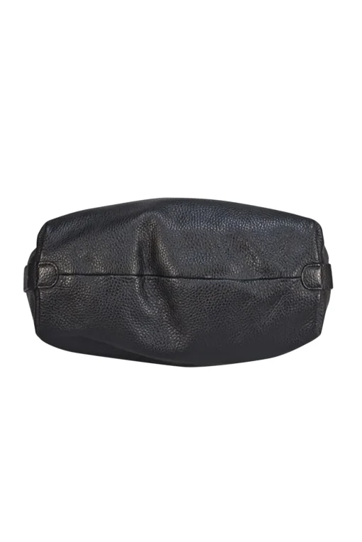 Armani Collezioni - Black Pebbled Leather Shoulder Bag