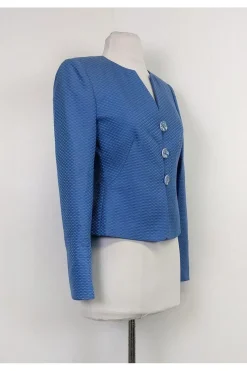 Armani Collezioni - Blue Textured Blazer Sz 4