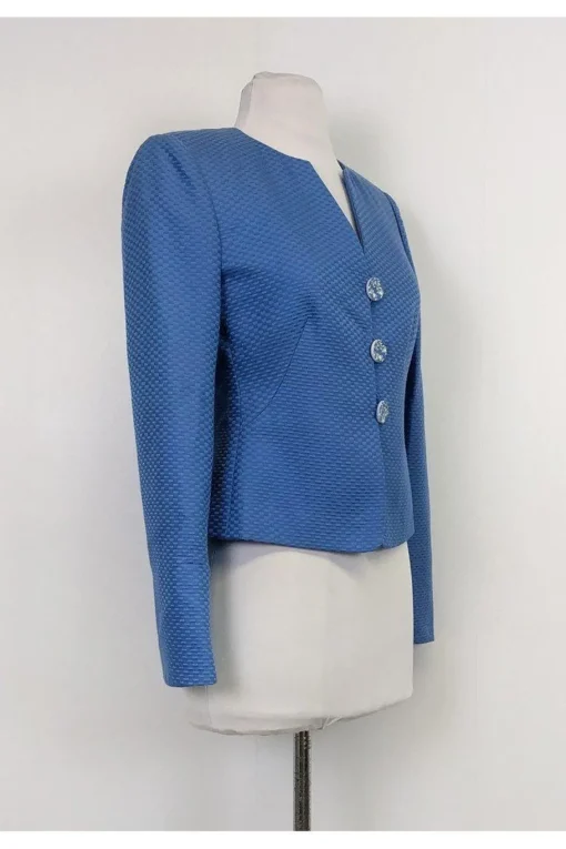 Armani Collezioni - Blue Textured Blazer Sz 4