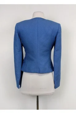 Armani Collezioni - Blue Textured Blazer Sz 4