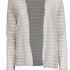 Armani Collezioni - Cream & Beige Cardigan w/ Stripes & Squares Sz 8