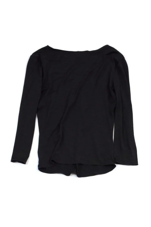 Armani Collezioni - Grey 3/4 Sleeve Gathered Bust Shirt Sz 2