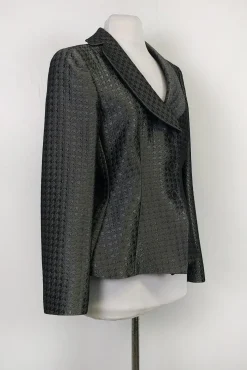 Armani Collezioni - Grey Houndstooth Blazer Sz 10
