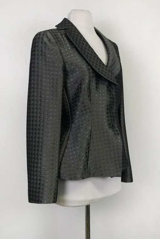 Armani Collezioni - Grey Houndstooth Blazer Sz 10