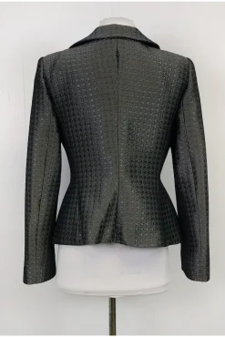 Armani Collezioni - Grey Houndstooth Blazer Sz 10