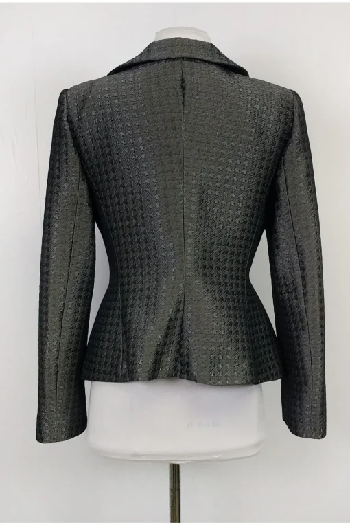 Armani Collezioni - Grey Houndstooth Blazer Sz 10