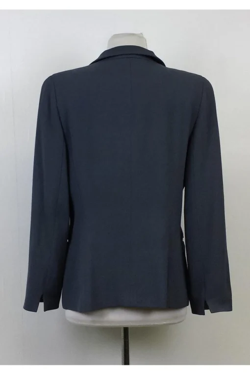 Armani Collezioni - Slate Blue Waist Tie Jacket Sz 12
