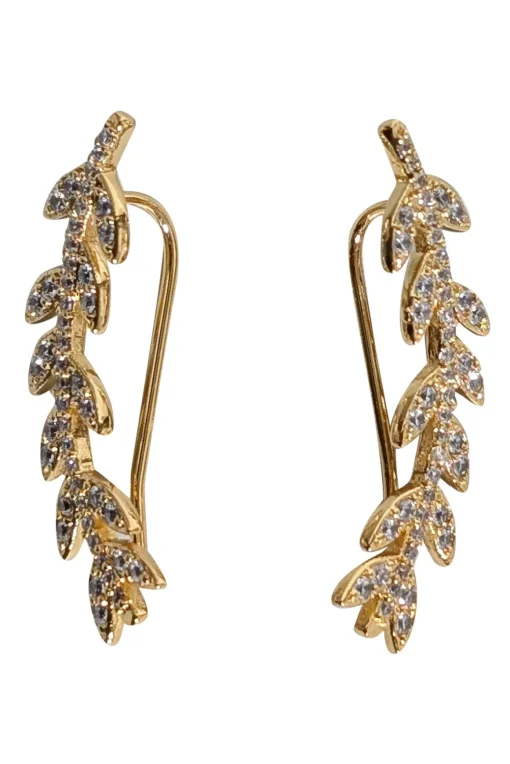 Asha by Ashley McCormick - Gold Dipper "Laurel" Ear Climber Earrings
