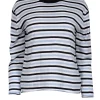 ATM - White, Black & Blue Striped Knit Long Sleeve Top Sz XS
