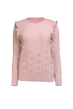 Autumn Cashmere - Lilac Textured Cashmere & Wool Blend Sweater Sz M