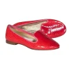Avec Moderation - Red Croc Embossed Leather Flats Sz 7