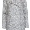 AYR - Gray & White Marbled Fuzzy Overcoat Sz M