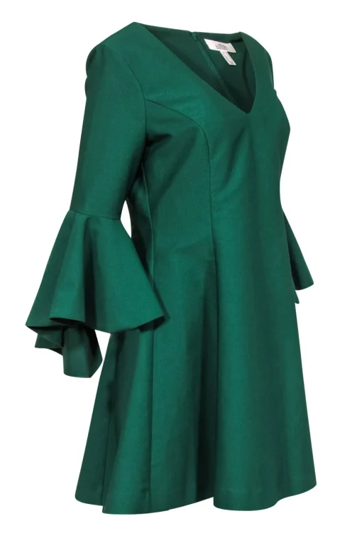 Badgley Mischka - Green Belle Sleeve Dress Sz 10