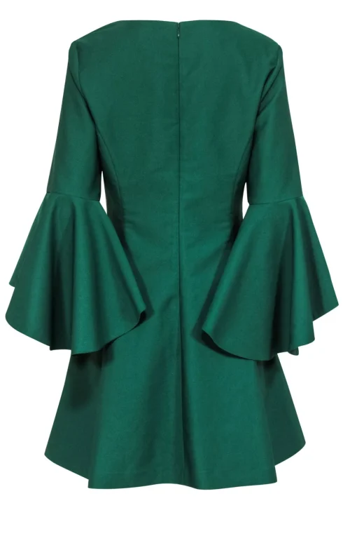 Badgley Mischka - Green Belle Sleeve Dress Sz 10