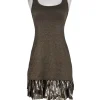Bailey 44 - Gold Metallic Racer Back Dress Sz S