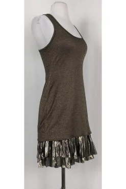 Bailey 44 - Gold Metallic Racer Back Dress Sz S