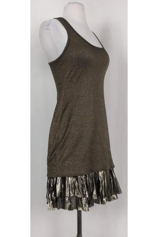 Bailey 44 - Gold Metallic Racer Back Dress Sz S