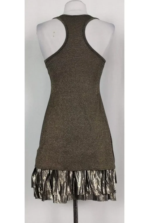 Bailey 44 - Gold Metallic Racer Back Dress Sz S