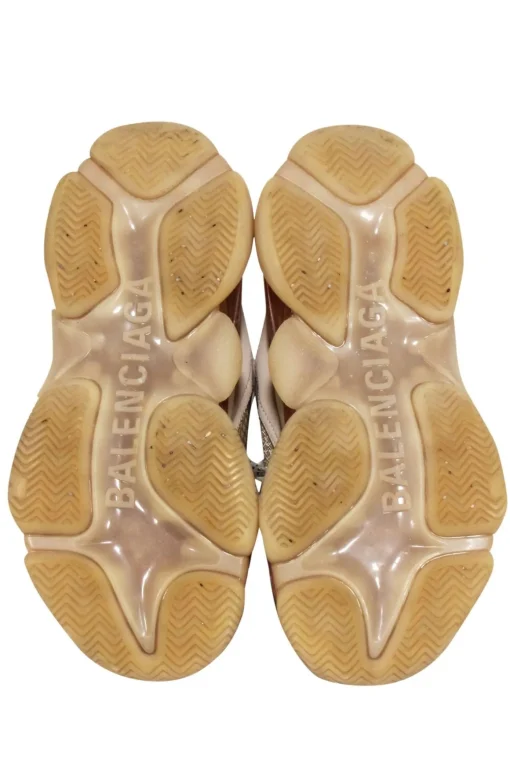 Balenciaga - Beige, Cream & Tan Chunky "Triple S" Sneakers Sz 7