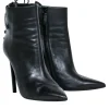 Balenciaga – Black Leather Pointy Toe Booties w/ Lace Up Back Sz 7.5