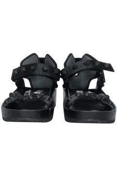 Balenciaga - Black Leather Strappy Platform Sandals w/ Studs Sz 8.5