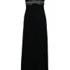 Balenciaga - Black Sleeveless Gown w/ Silver Embroidery Sz M