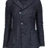 Balenciaga - Black Tweed Double Breasted Blazer Sz 6